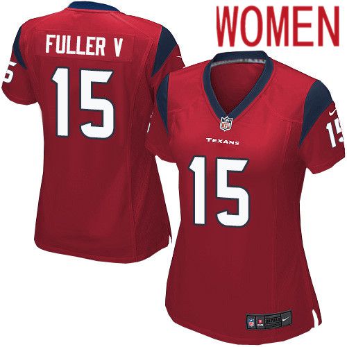 Women Houston Texans #15 Will Fuller V Red Nike Player Game NFL Jersey->women nfl jersey->Women Jersey